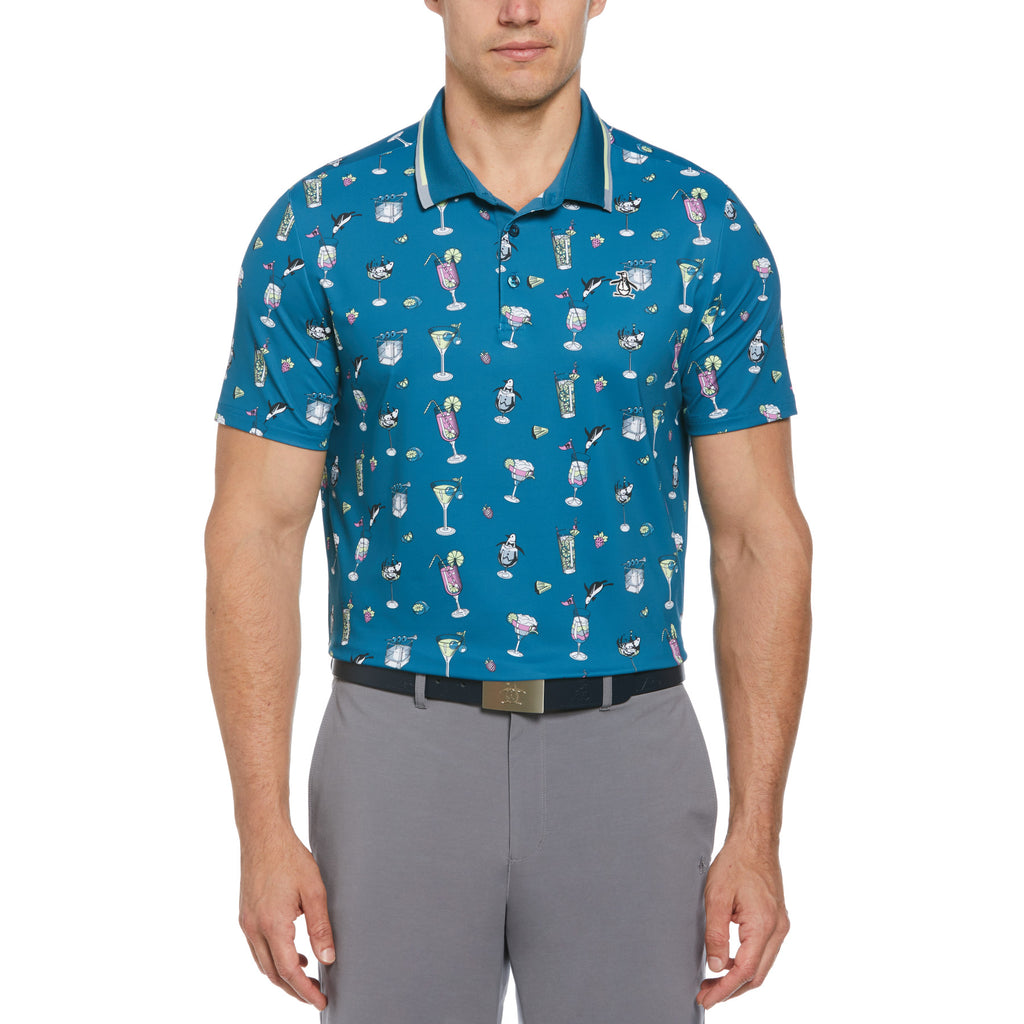 19th Hole Printed Golf Polo Shirt Corsair
