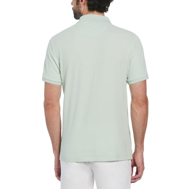 Sticker Pete Daddy Short Sleeve Polo Shirt In Silt Green