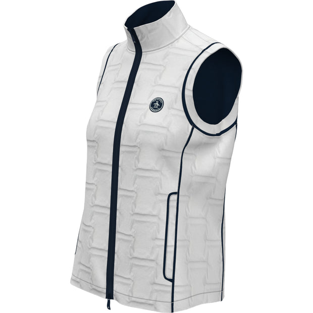 Women's Insulated Woven Golf Sleeveless Vest In Bright White