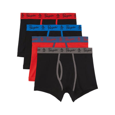 4 Pack Keyhole Underwear In Black And Red