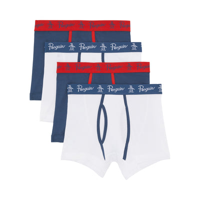 4 Pack Keyhole Underwear In Red, Navy And White