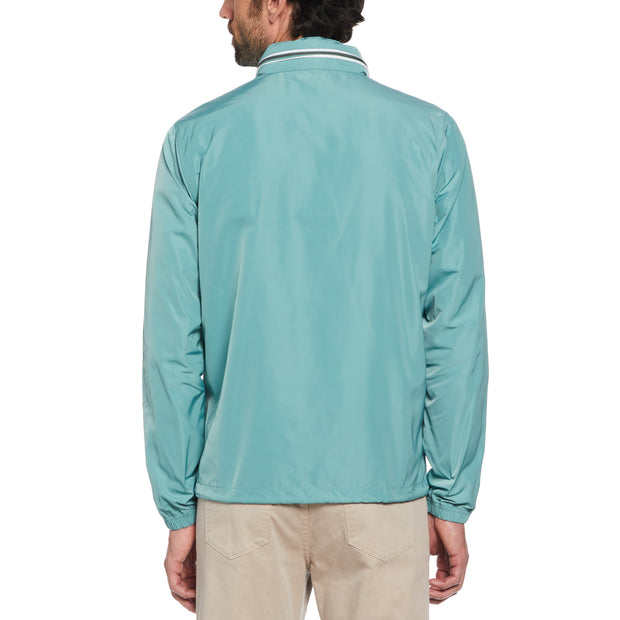 Icons Packable Hood Ratner Jacket In Oil Blue