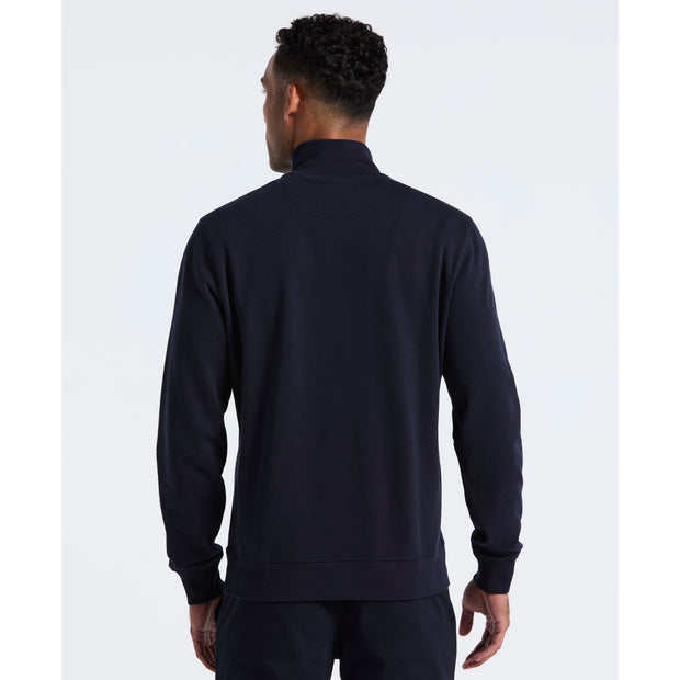 Sticker Pete Quarter Zip Sweatshirt (Dark Sapphire) Back