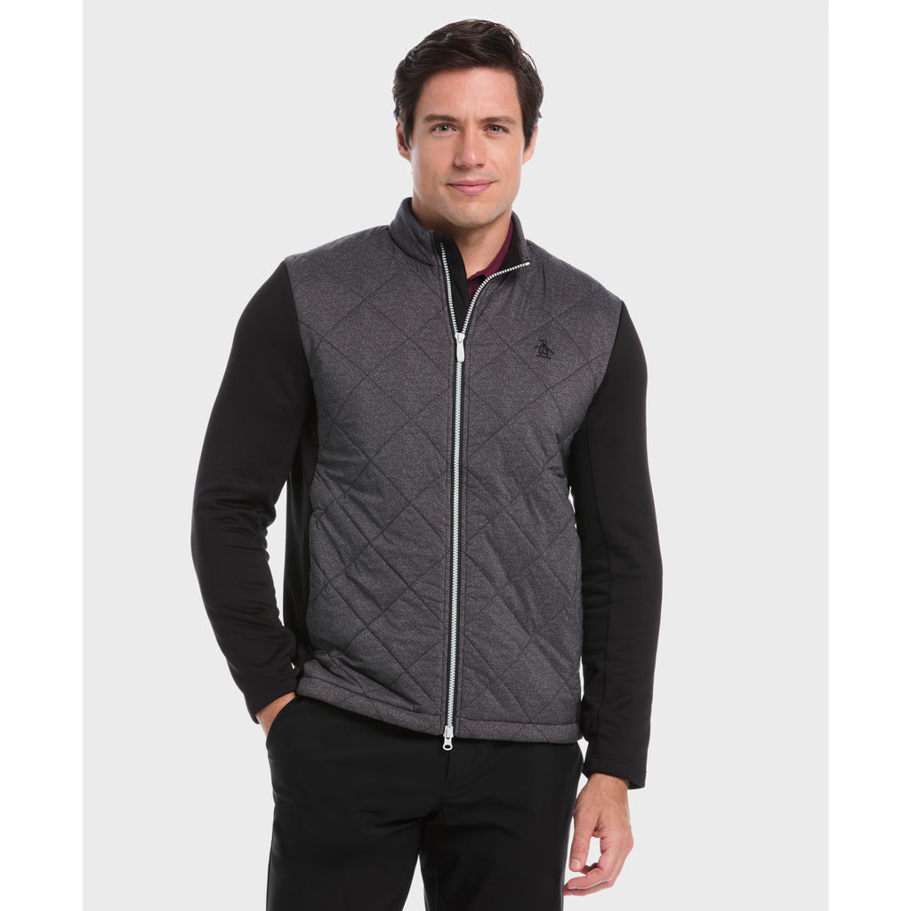 Insulated Printed Golf Jacket Caviar