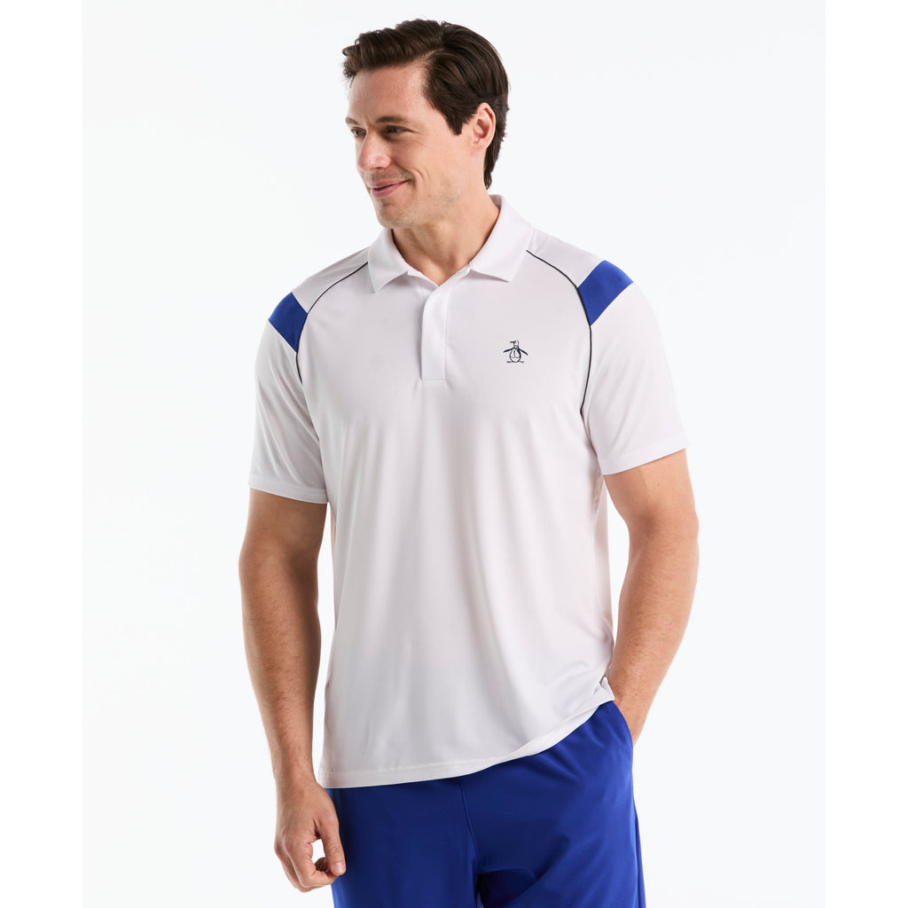 Raglan Stripe Tennis Polo Bright