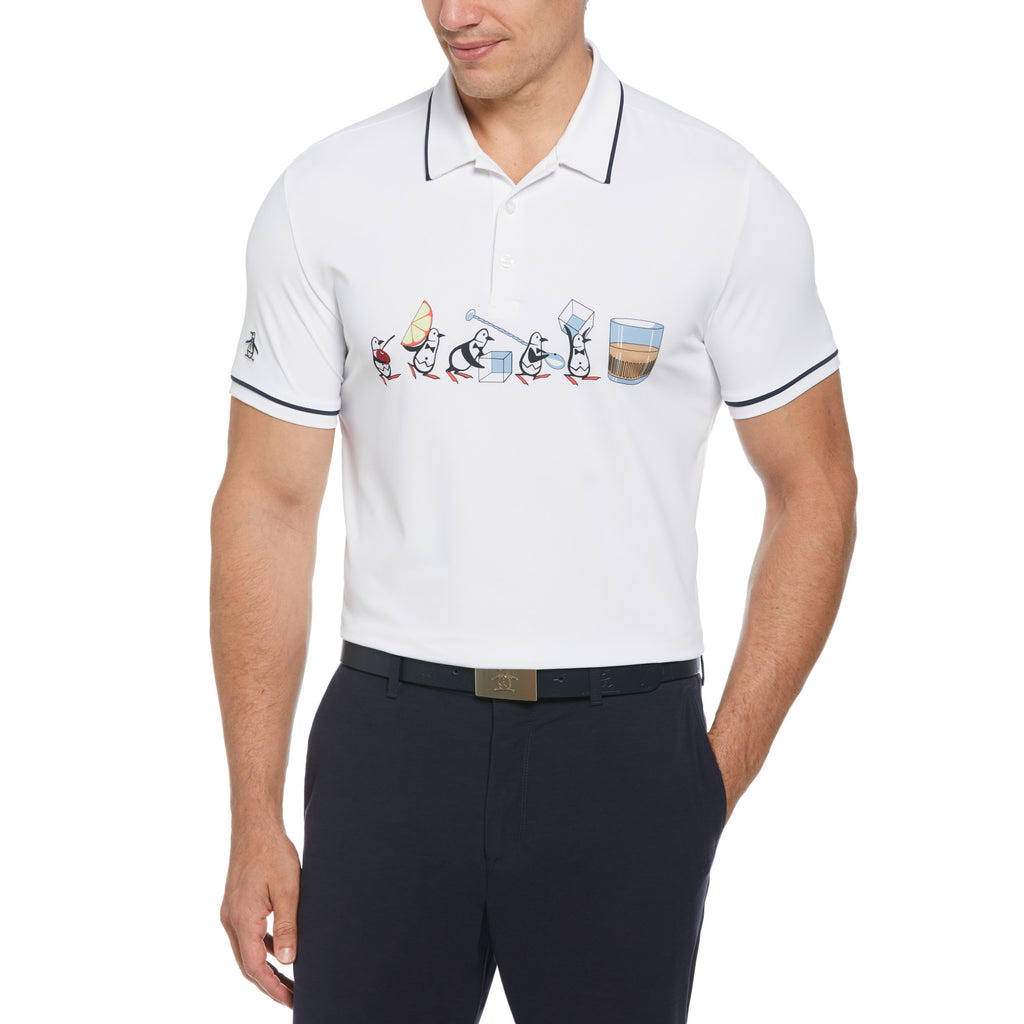 Barback Pete Printed Golf Polo Shirt Bright