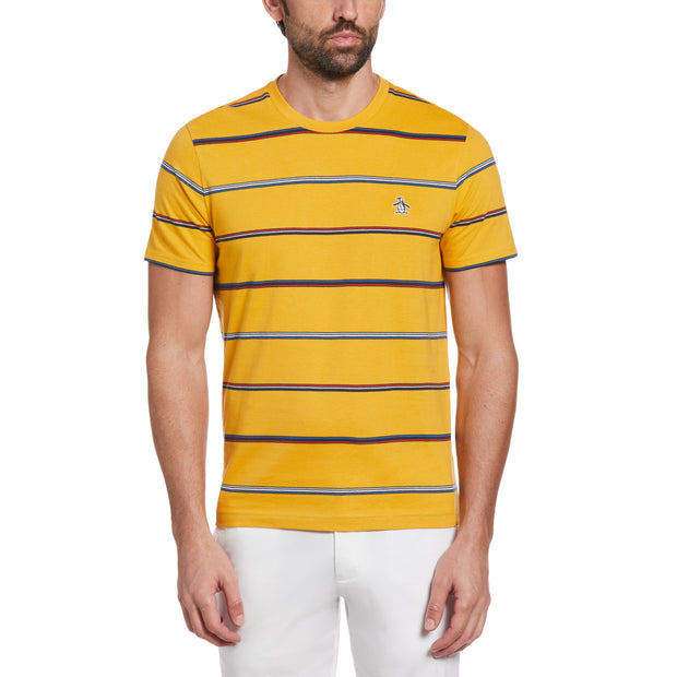 Slim Fit Jersey Stripe T-Shirt In Mineral Yellow