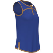 Womens Contrast Binding Bow Golf Shirt In Nautical Blue