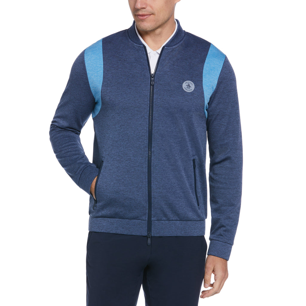 Block 80s Golf Bomber Jacket Iris Bijou Heather