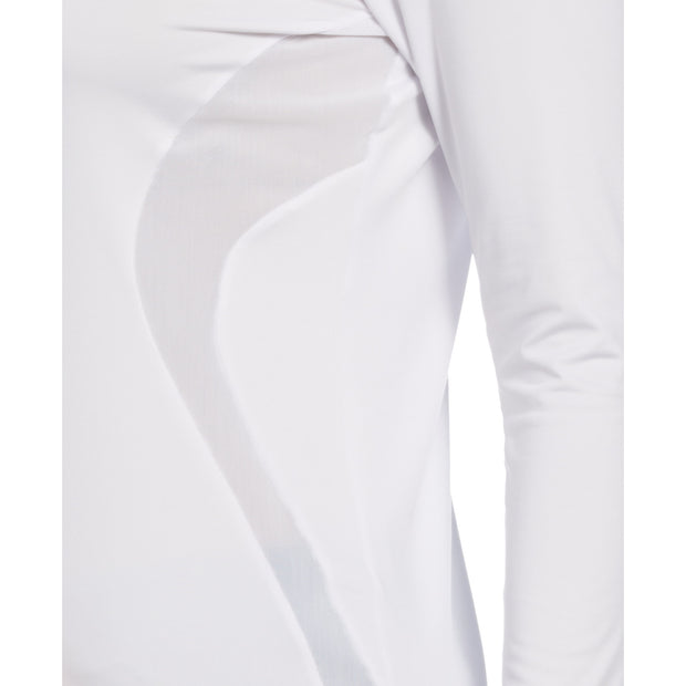 Women's 1/4 Zip Layering Long Sleeve Golf Shirt In Bright White