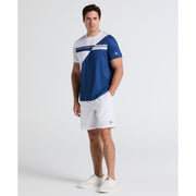 Colourblock Tennis T-Shirt (True Navy) Styled