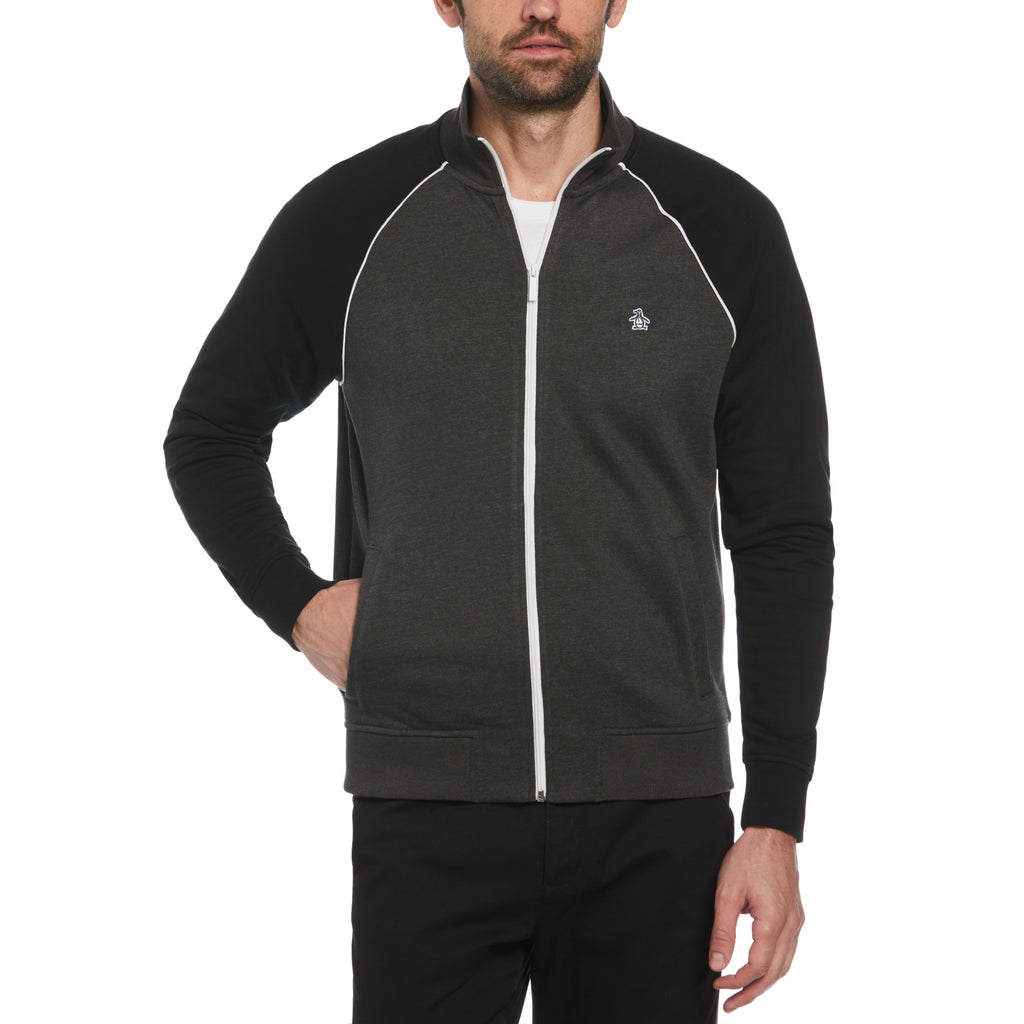 Knit Fleece Track Jacket Dark Heather