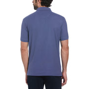 Sticker Pete Daddy Short Sleeve Polo Shirt In Blue Indigo