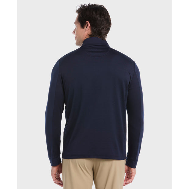 Quarter Zip Golf Pullover (Black Iris) Back