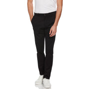 Bedford Cord Slim Fit Chino Trousers In True Black