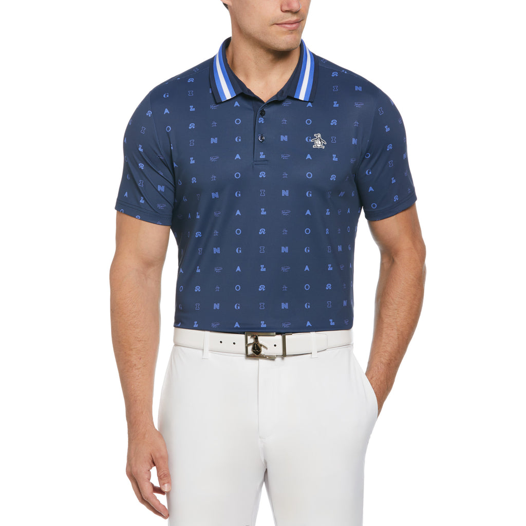 Printed Golf Polo Shirt Iris