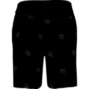Pete Embroidered Flat Front Golf Shorts In Caviar