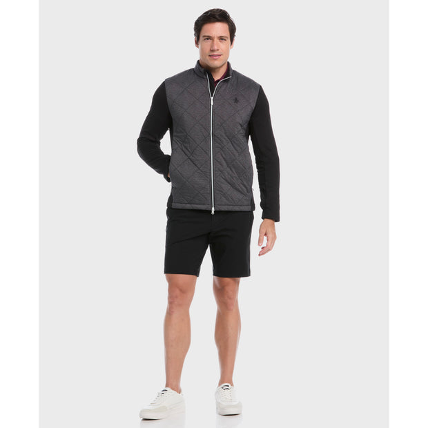 Insulated Printed Golf Jacket (Caviar) Styled