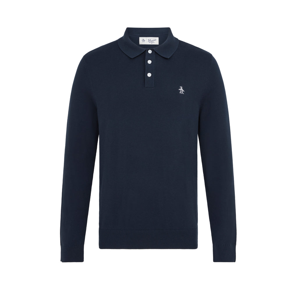 Long Sleeve Polo Neck Jumper Dark Sapphire