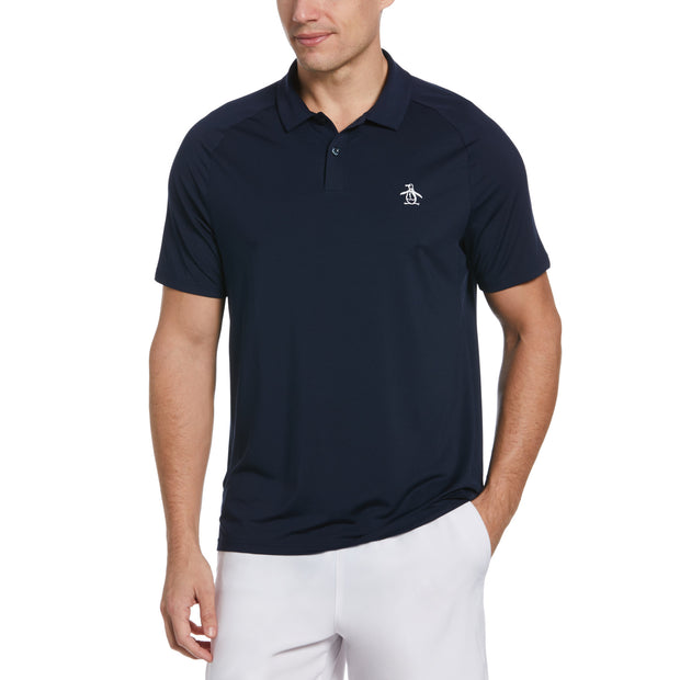Legacy Gussett Tennis Polo Shirt In Black Iris