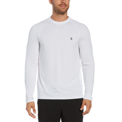 Long Sleeve Raglan Performance Tennis T-Shirt In Bright White