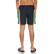 Pride Box Rainbow Graphic Swim Shorts In Dark Sapphire