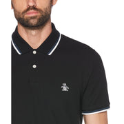 Sticker Pete Organic Cotton Polo Shirt In True Black
