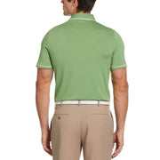 Pete Tipped Golf Polo Shirt In Jade Green