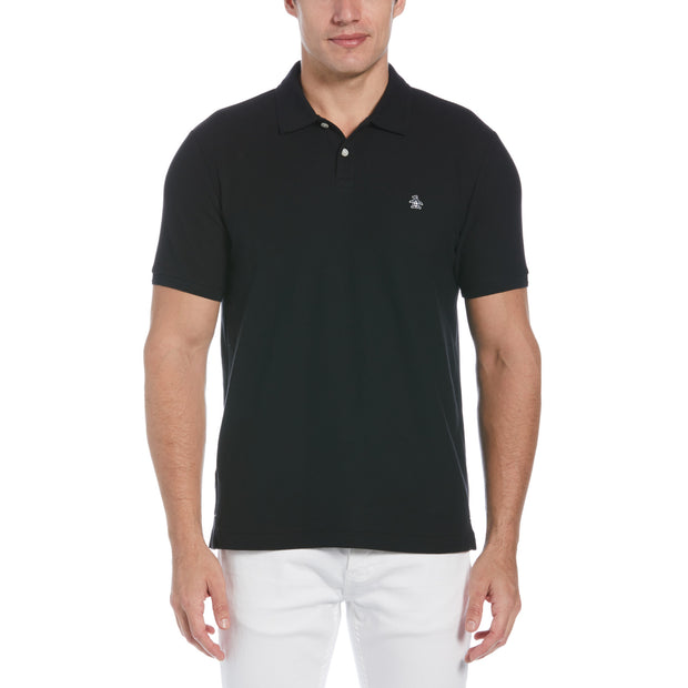 Daddy Organic Cotton Polo Shirt In True Black