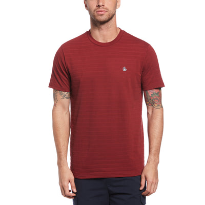 Striped Jersey T-Shirt In Cabernet