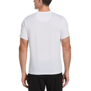 Performance Color Block Print Tennis T-Shirt In Bright White