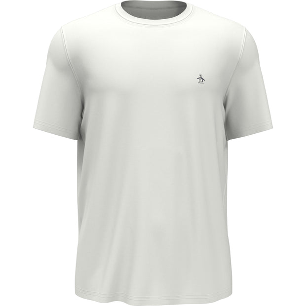 Hellweißes Tennis-T-Shirt mit Rundhalsausschnitt
